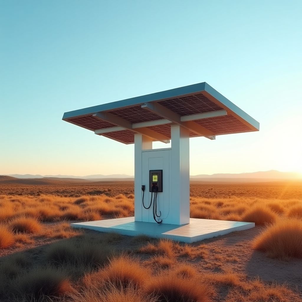 Estación de carga solar en Argentina